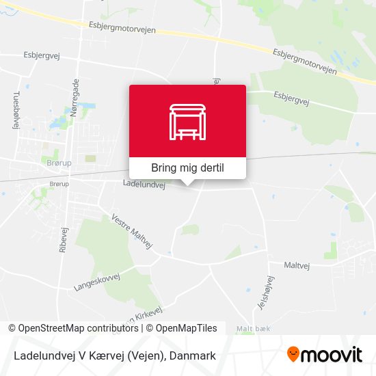 Ladelundvej V Kærvej (Vejen) kort