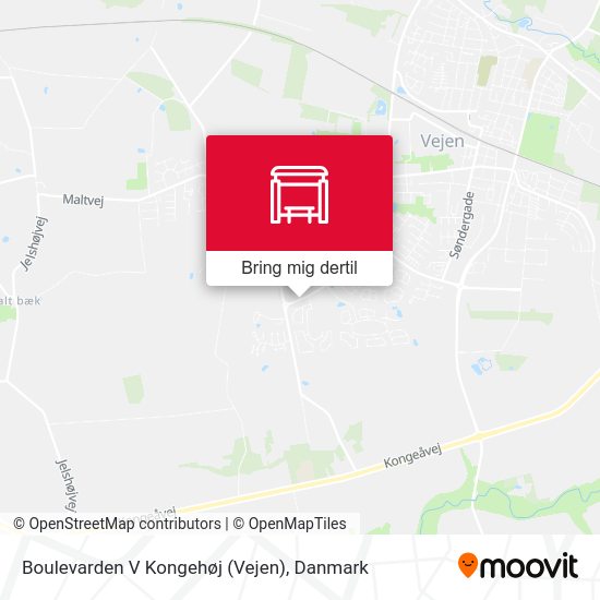 Boulevarden V Kongehøj (Vejen) kort