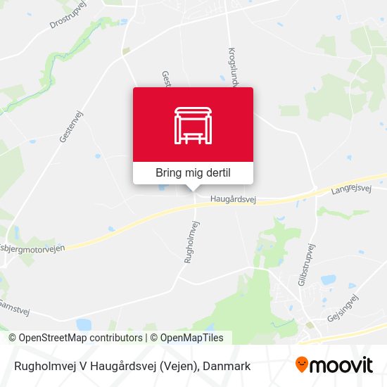 Rugholmvej V Haugårdsvej (Vejen) kort