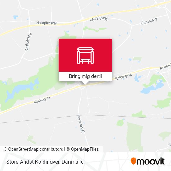 Store Andst Koldingvej kort