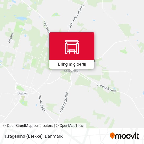 Kragelund (Bække) kort