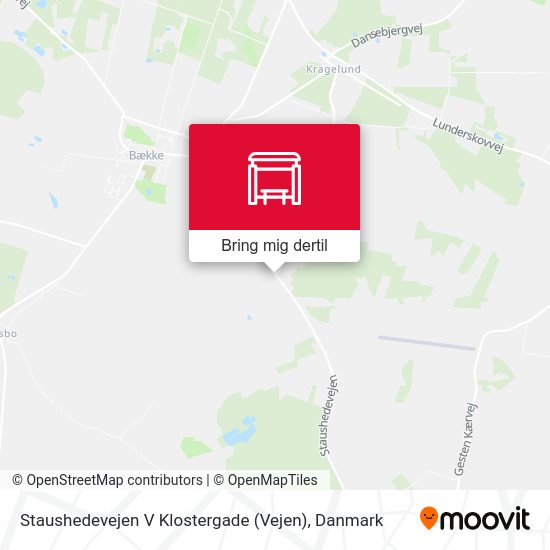 Staushedevejen V Klostergade (Vejen) kort