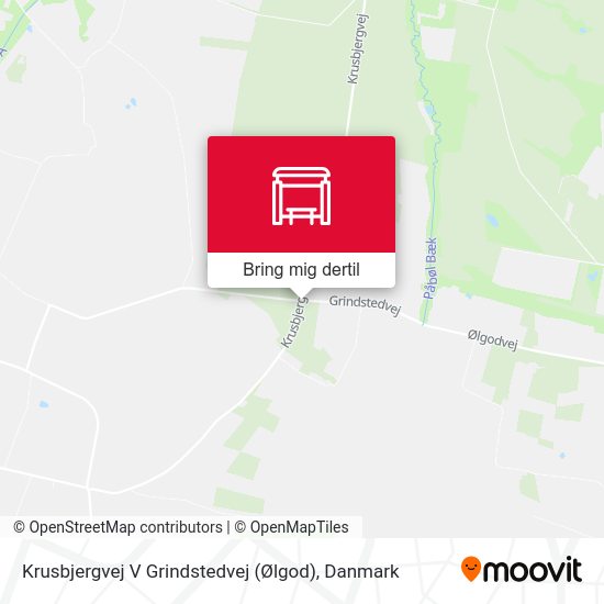 Krusbjergvej V Grindstedvej (Ølgod) kort