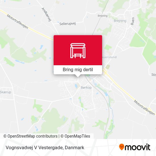 Vognsvadvej V Vestergade kort
