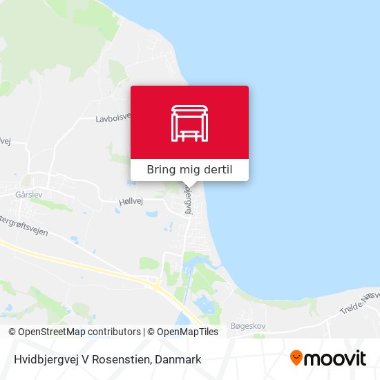 Hvidbjergvej V Rosenstien kort