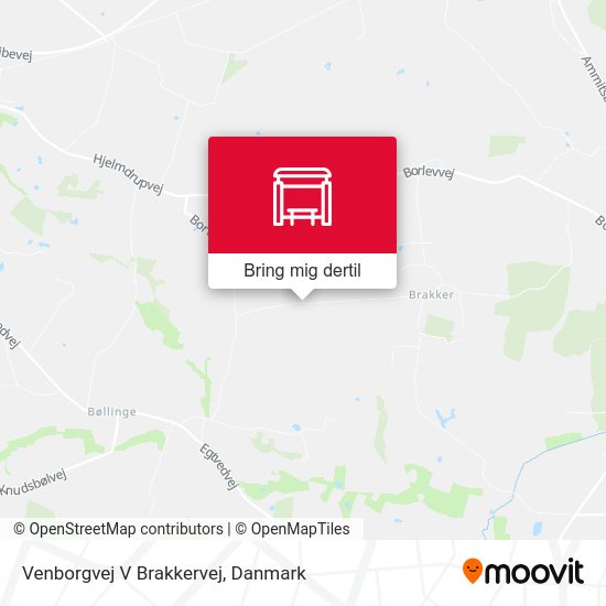 Venborgvej V Brakkervej kort