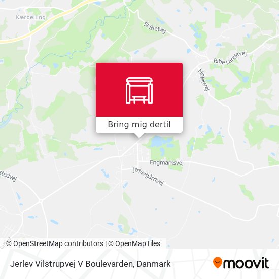 Jerlev Vilstrupvej V Boulevarden kort