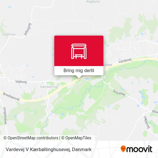 Vardevej V Kærbøllinghusevej kort