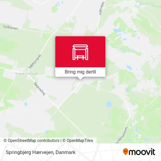Springbjerg Hærvejen kort