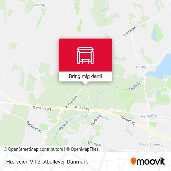 Hærvejen V Førstballevej kort