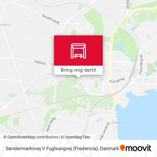 Søndermarksvej V Fuglsangvej (Fredericia) kort