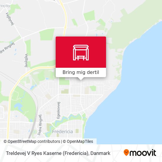 Treldevej V Ryes Kaserne (Fredericia) kort