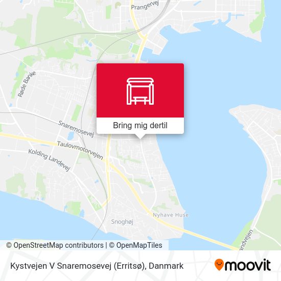 Kystvejen V Snaremosevej (Erritsø) kort