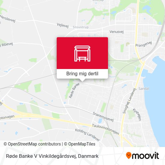 Røde Banke V Vinkildegårdsvej kort