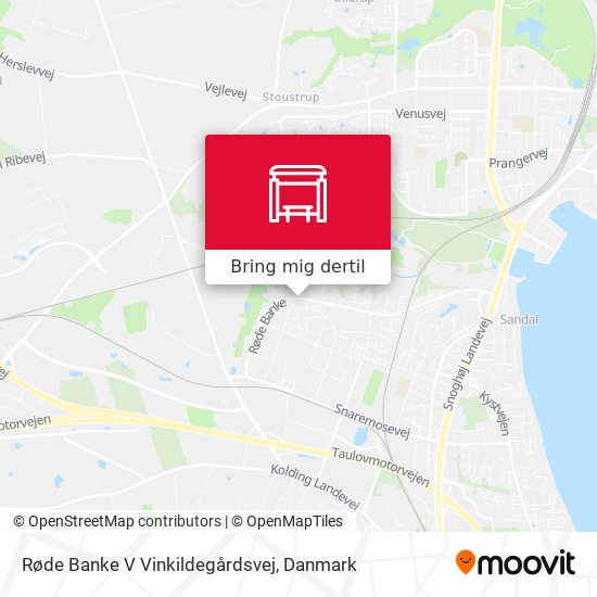 Røde Banke V Vinkildegårdsvej kort