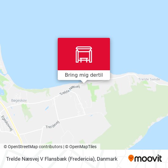 Trelde Næsvej V Flansbæk (Fredericia) kort