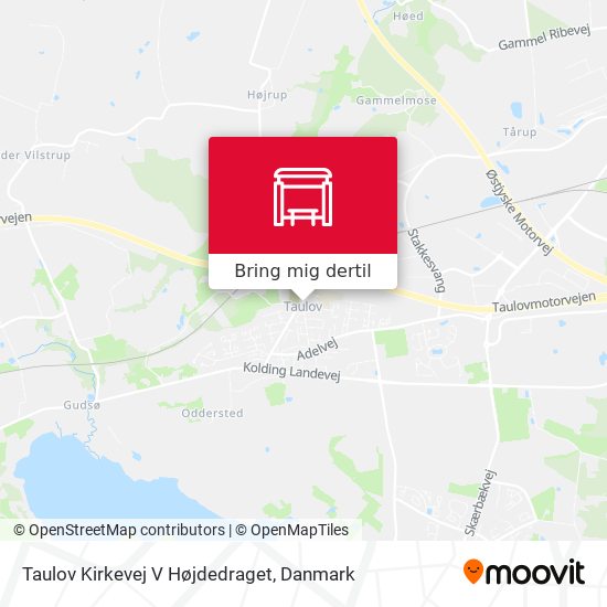 Taulov Kirkevej V Højdedraget kort