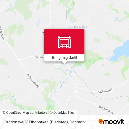 Stationsvej V Elboparken (Pjedsted) kort