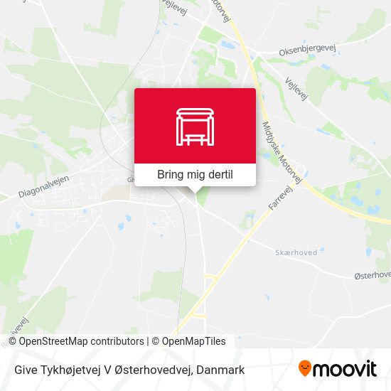 Give Tykhøjetvej V Østerhovedvej kort