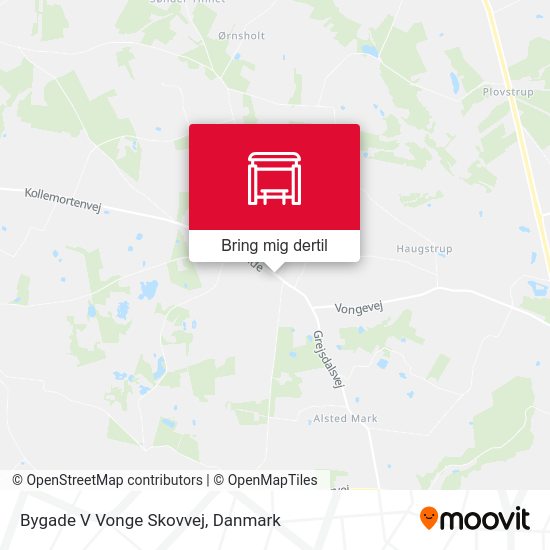 Bygade V Vonge Skovvej kort