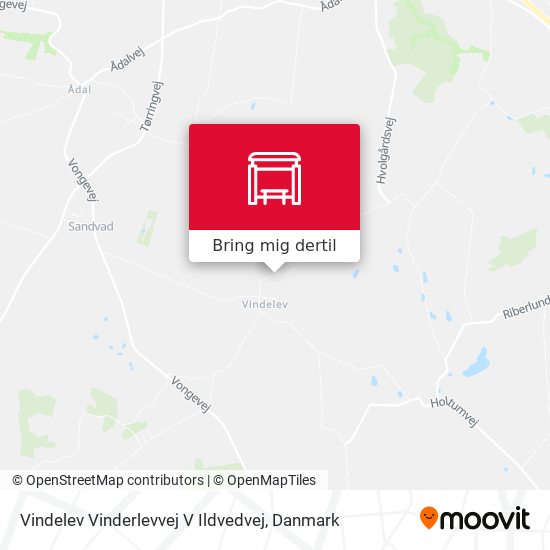 Vindelev Vinderlevvej V Ildvedvej kort