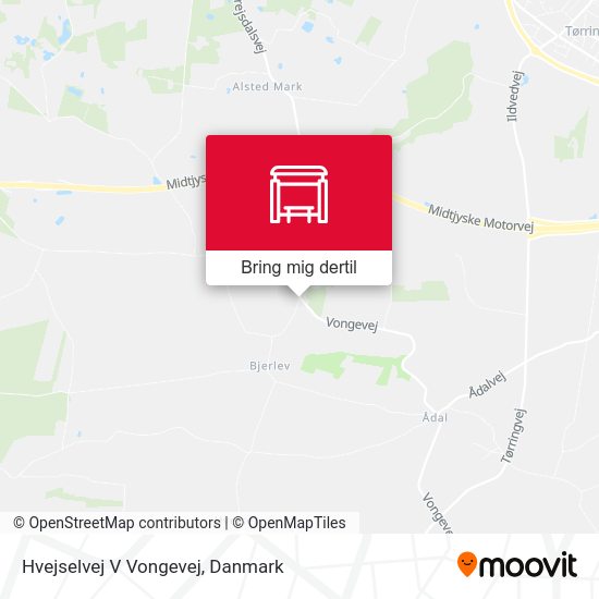 Hvejselvej V Vongevej kort