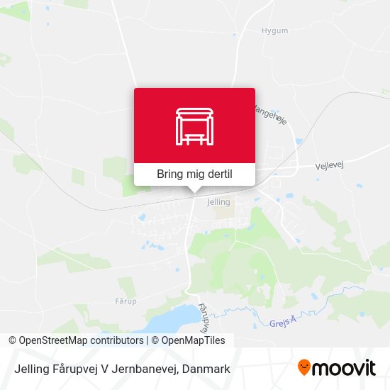 Jelling Fårupvej V Jernbanevej kort