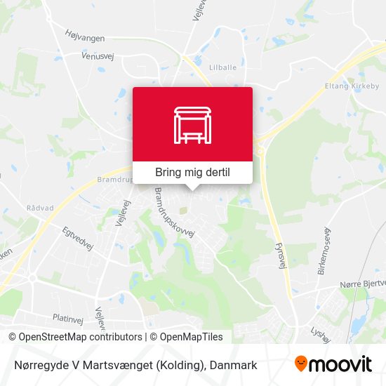 Nørregyde V Martsvænget (Kolding) kort