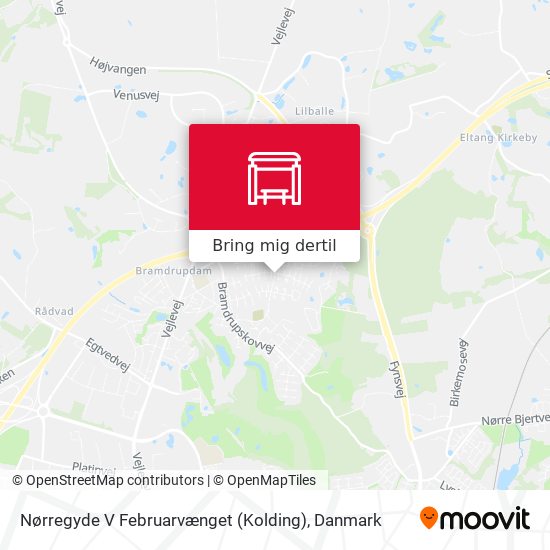 Nørregyde V Februarvænget (Kolding) kort