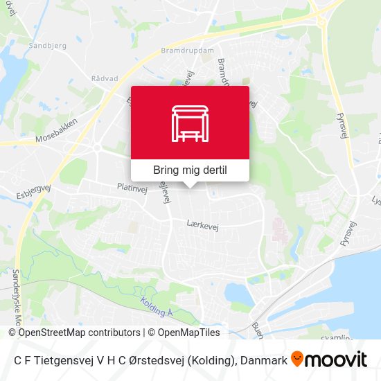 C F Tietgensvej V H C Ørstedsvej (Kolding) kort