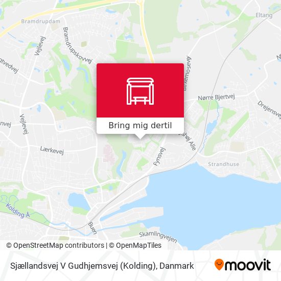 Sjællandsvej V Gudhjemsvej (Kolding) kort