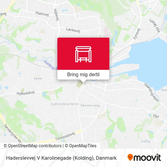 Haderslevvej V Karolinegade (Kolding) kort