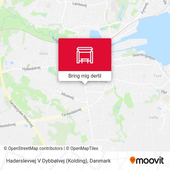 Haderslevvej V Dybbølvej (Kolding) kort