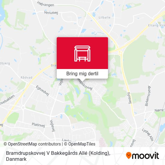 Bramdrupskovvej V Bakkegårds Allé (Kolding) kort