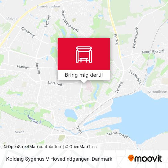 Kolding Sygehus V Hovedindgangen kort