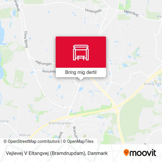 Vejlevej V Eltangvej (Bramdrupdam) kort