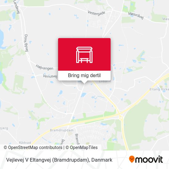 Vejlevej V Eltangvej (Bramdrupdam) kort
