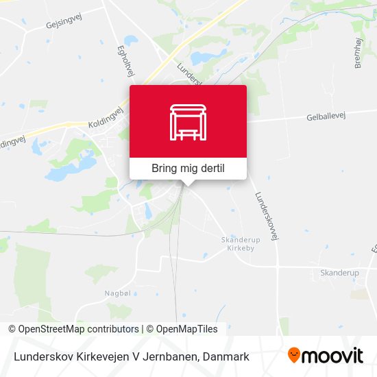 Lunderskov Kirkevejen V Jernbanen kort