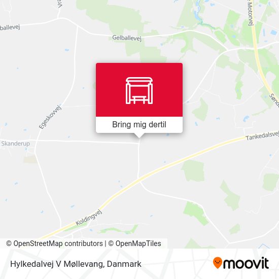 Hylkedalvej V Møllevang kort