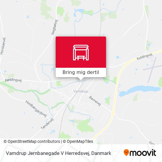 Vamdrup Jernbanegade V Herredsvej kort