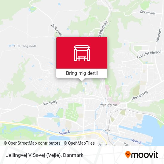 Jellingvej V Søvej (Vejle) kort