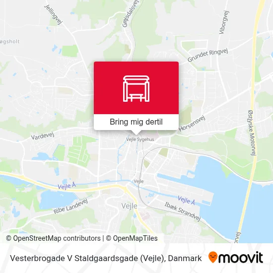 Vesterbrogade V Staldgaardsgade (Vejle) kort