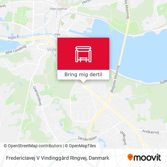 Fredericiavej V Vindinggård Ringvej kort