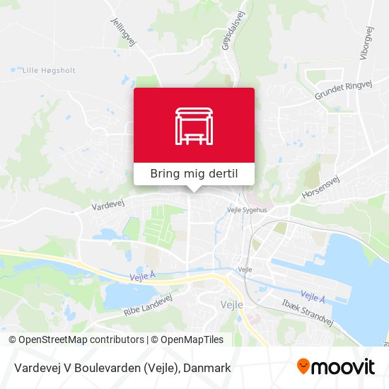 Vardevej V Boulevarden (Vejle) kort