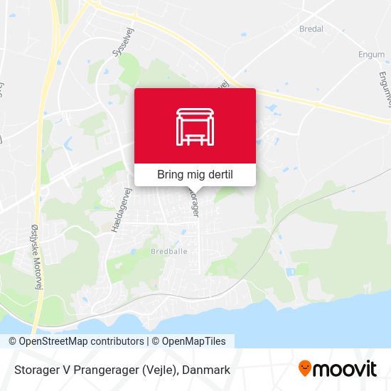 Storager V Prangerager (Vejle) kort
