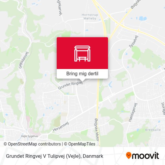 Grundet Ringvej V Tulipvej (Vejle) kort