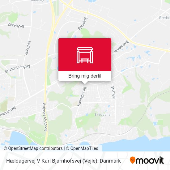 Hældagervej V Karl Bjarnhofsvej (Vejle) kort