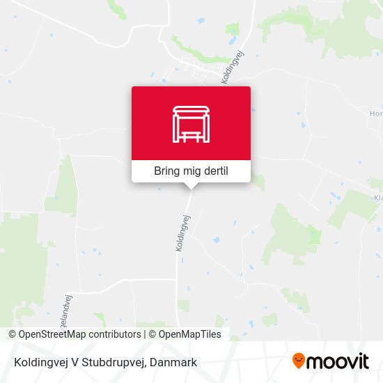 Koldingvej V Stubdrupvej kort