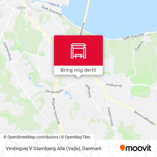 Vindingvej V Glambjerg Allé (Vejle) kort