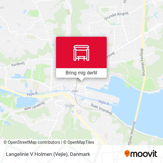 Langelinie V Holmen (Vejle) kort